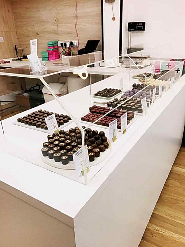 Chocolate shop counter